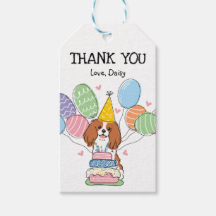 Blenheim Cavalier King Charles Spaniel Birthday Gift Tags