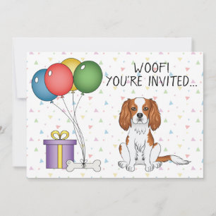 Blenheim Cavalier King Charles Spaniel - Birthday Invitation