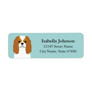 Blenheim Cavalier King Charles Spaniel Label Return Address Label