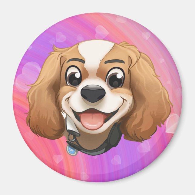 Blenheim Cavalier King Charles Spaniel  Magnet (Front)