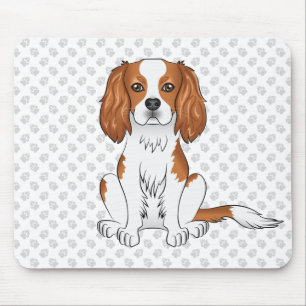 Blenheim Cavalier King Charles Spaniel & Paws Mouse Pad
