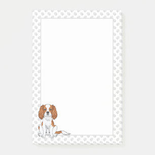 Blenheim Cavalier King Charles Spaniel & Paws Post-it Notes
