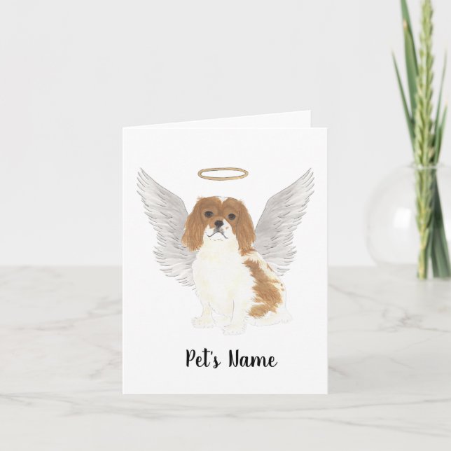 Blenheim Cavalier King Charles Spaniel Sympathy Card (Front)