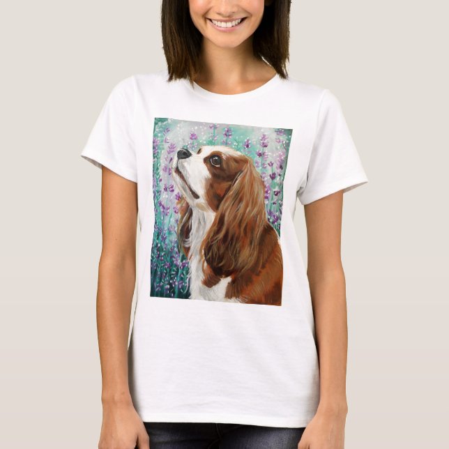 Blenheim Cavalier King Charles Spaniel T-Shirt (Front)