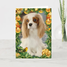 Blenheim Cavalier Spaniel Holiday Card
