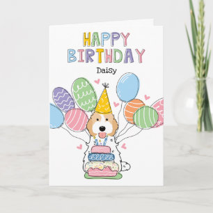 Blenheim Cockapoo Cavapoo Dog Happy Birthday Card
