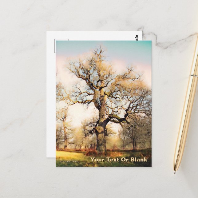 Blenheim Palace English Oak Postcard (Front/Back In Situ)