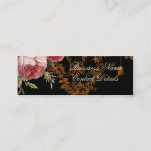 Blenheim Rose, noir Mini Business Card
