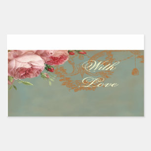 Blenheim Rose With Love Rectangular Sticker