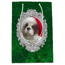 Blenheim Santa Cavalier Spaniel Gift Bag 