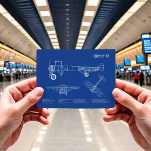 Bleriot XI - Aeroplane Blueprint Drawing Plans AD Postcard