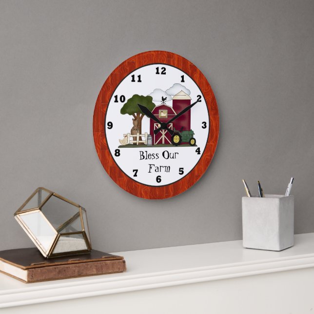 Bless Our Farm wall clock (Office)