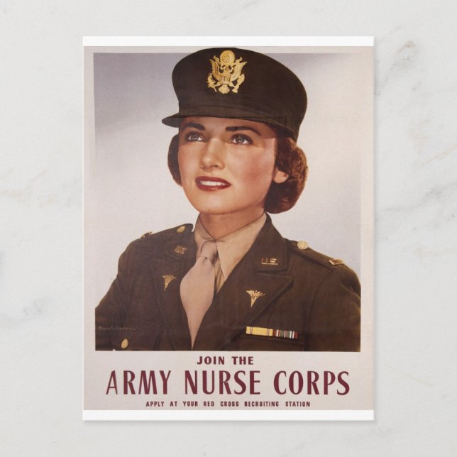 Bless Our Female Military Postcard (Front)