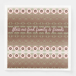Bless Our Food Family And Friends Napkin