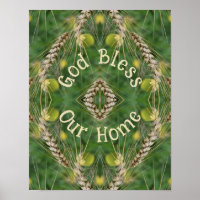 Bless Our Home Dried Grass Abstract