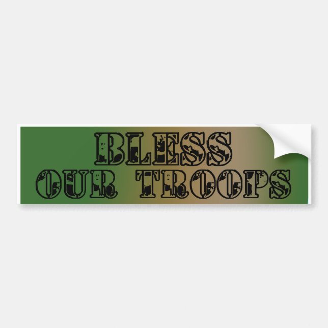 Bless Our Troops_Bumper Sticker (Front)