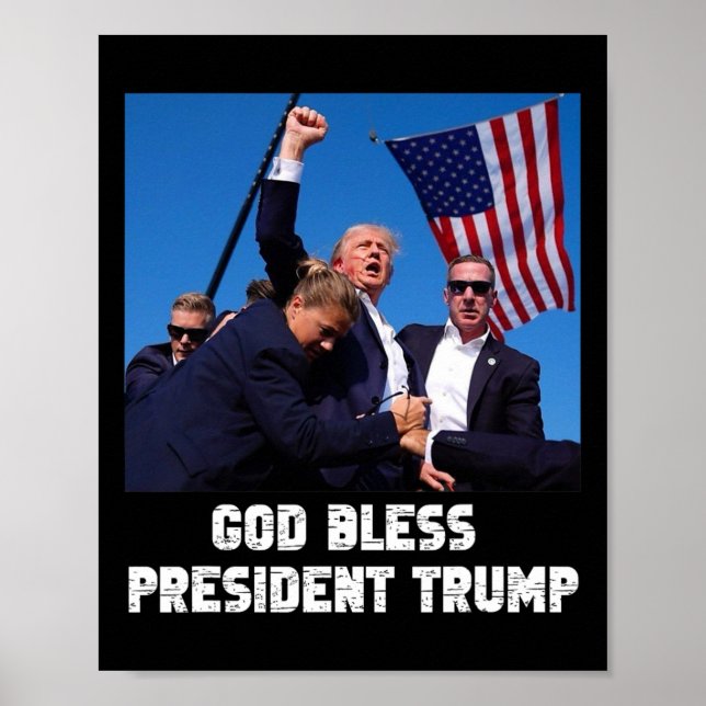 Bless President Trump1  Poster (Front)
