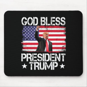 Bless President Trump 2024 Support Trump Election  Mouse Pad