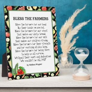 Bless the Farmers poem  Plaque
