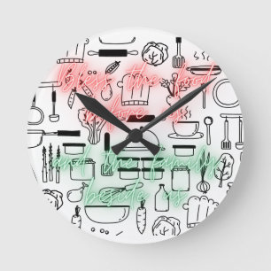 "Bless the food before us" Round Clock