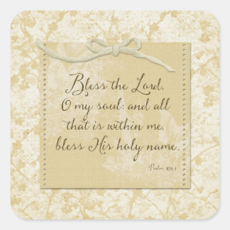 Bless the Lord O My Soul Square Sticker