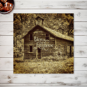 Bless This Farmhouse Vintage Jigsaw Puzzle