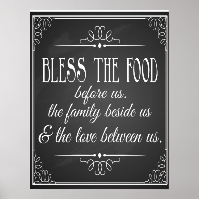 Bless this food for wedding reception Print (Front)