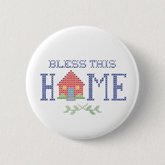 Bless This Home  6 Cm Round Badge