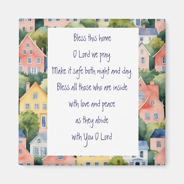 Bless this Home Congratulations on New Home Magnet (Front)