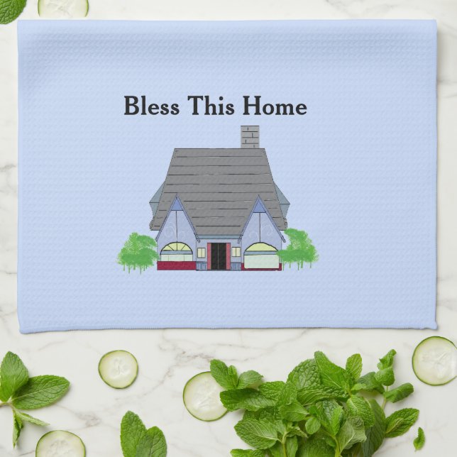 Bless This Home Tea Towel (Folded)