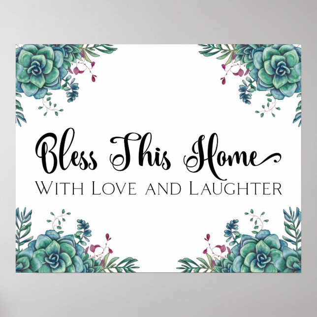 Bless This Home with Love and Laughter Print (Front)