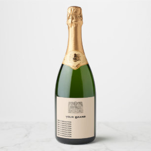 Bless This House w/ text & image templates  Sparkling Wine Label