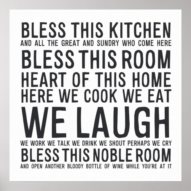 Bless this Kitchen MA012 Poster (Front)