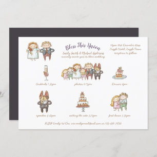 Bless This Union - Cute Wedding Invite/Program Invitation
