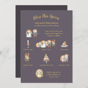 Bless This Union - Cute Wedding Invite/Program Invitation