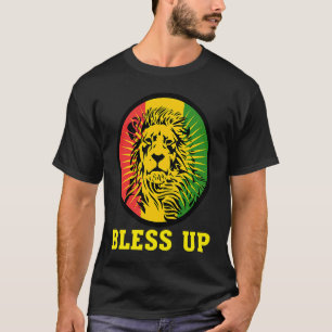 Bless Up Reggae Lion Reggae Music Jah Love Rasta I T-Shirt