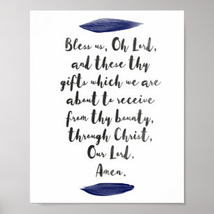 Bless us, Oh Lord, Grace Before Meals Wall Art