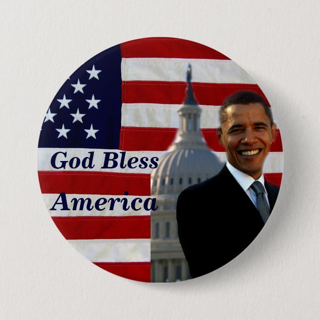 Bless USA_ 7.5 Cm Round Badge (Front)
