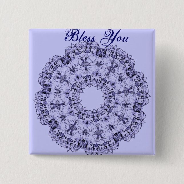 Bless You_ 15 Cm Square Badge (Front)