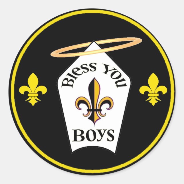 Bless You Boys Emblem Classic Round Sticker (Front)