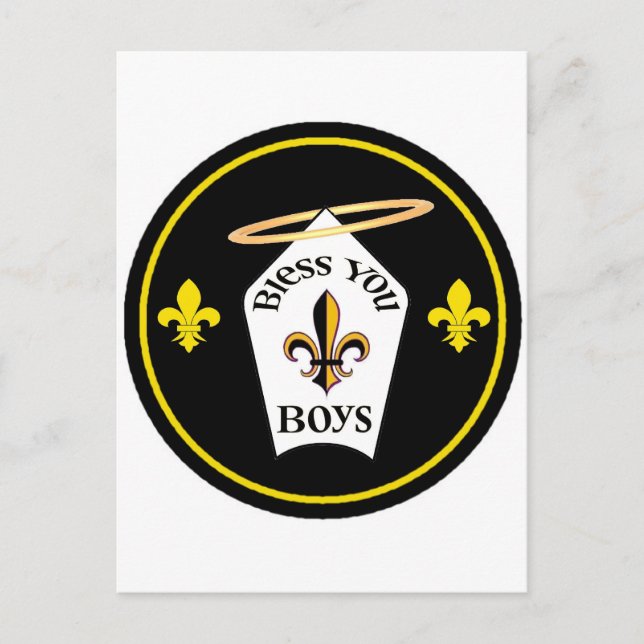 Bless You Boys Emblem Postcard (Front)