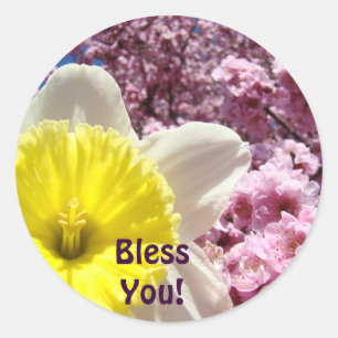 Bless You! stickers Yellow Daffodil Flower Blossom
