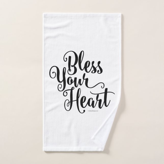 Bless Your Heart Bath Towel Set (Hand Towel)