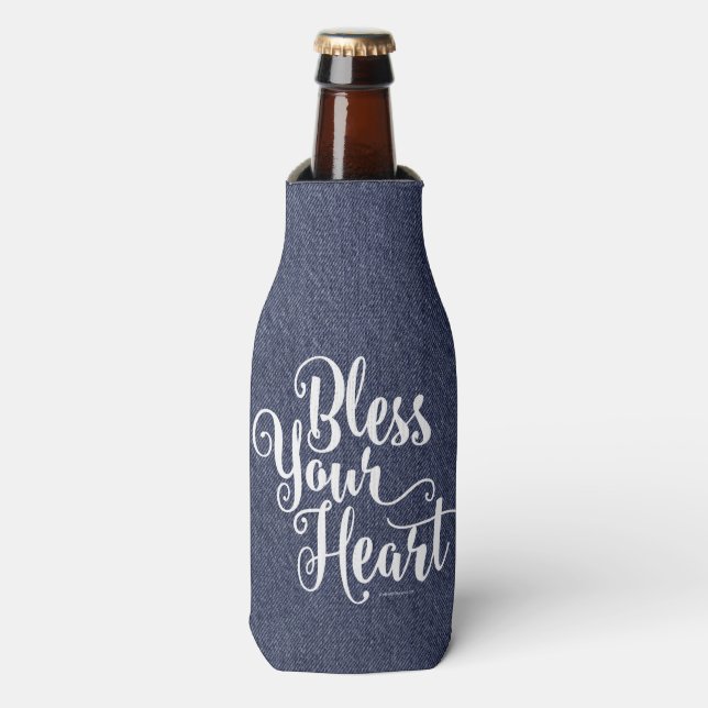Bless Your Heart Bottle Cooler (Bottle Front)