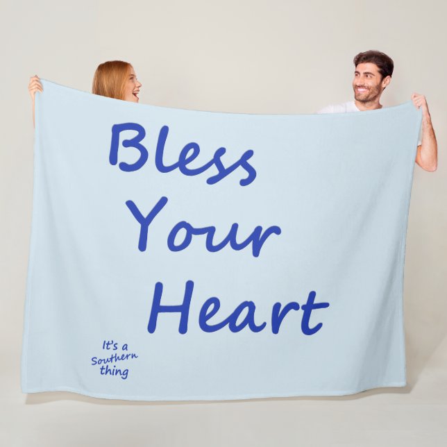 Bless Your Heart Fleece Blanket (In Situ)
