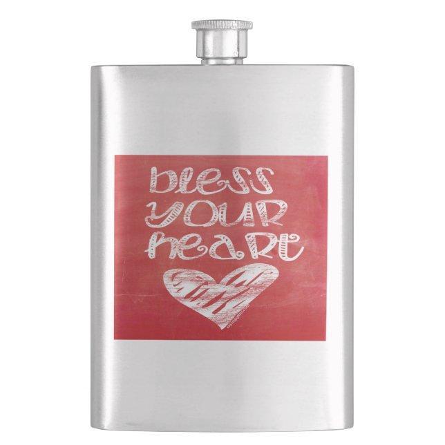Bless Your Heart Hip Flask (Front)