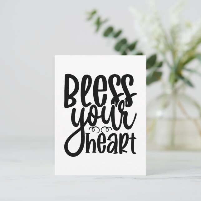Bless Your Heart  Postcard (Standing Front)