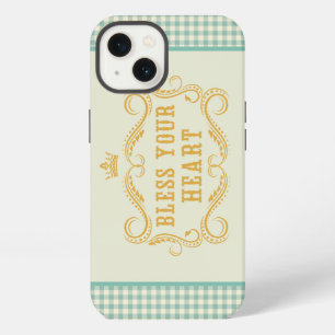 Bless Your Heart Southern Quote Gingham iPhone 13 Case