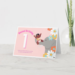 Blessed 1st Birthday Card