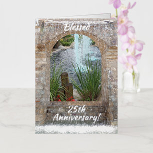 Blessed 25th Anniversary, Foil Greeting Card